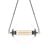 Hubbardton Forge 2016 Black with Brass Accents Stainless Steel Mesh (ZK) Short Otto Sphere Pendant