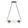 Hubbardton Forge 2016 Black with Brass Accents Clear Glass with Frosted Diffuser (YE) Standard Otto Sphere Pendant