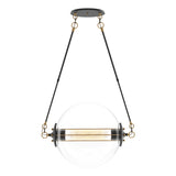 Hubbardton Forge 2016 Black with Brass Accents Stainless Steel Mesh (ZK) Standard Otto Sphere Pendant