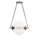 Hubbardton Forge 2016 Black with Brass Accents Stainless Steel Mesh (ZK) Standard Otto Sphere Pendant