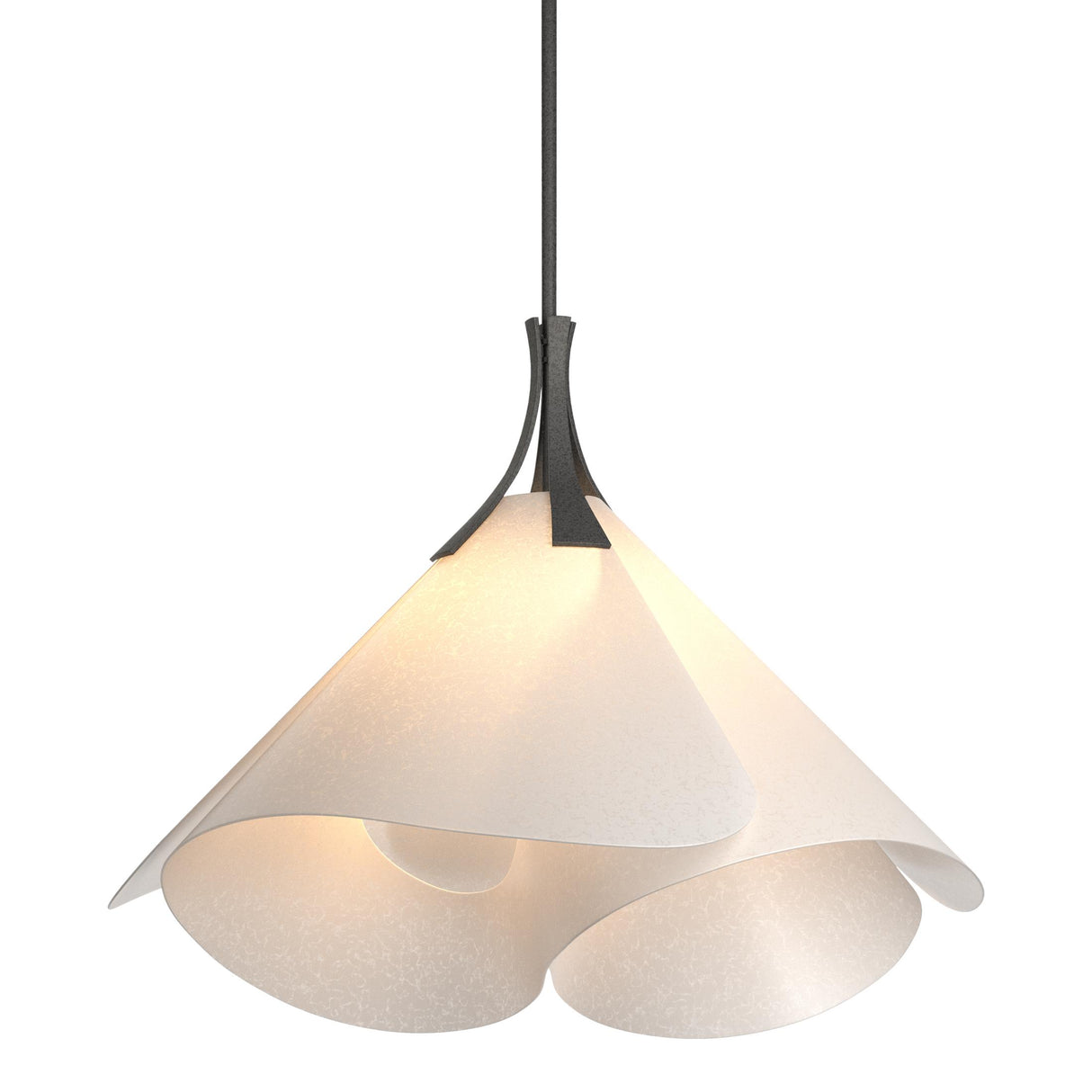 Hubbardton Forge 2011 Natural Iron Spun Frost (SH) Multi Mobius Large Pendant