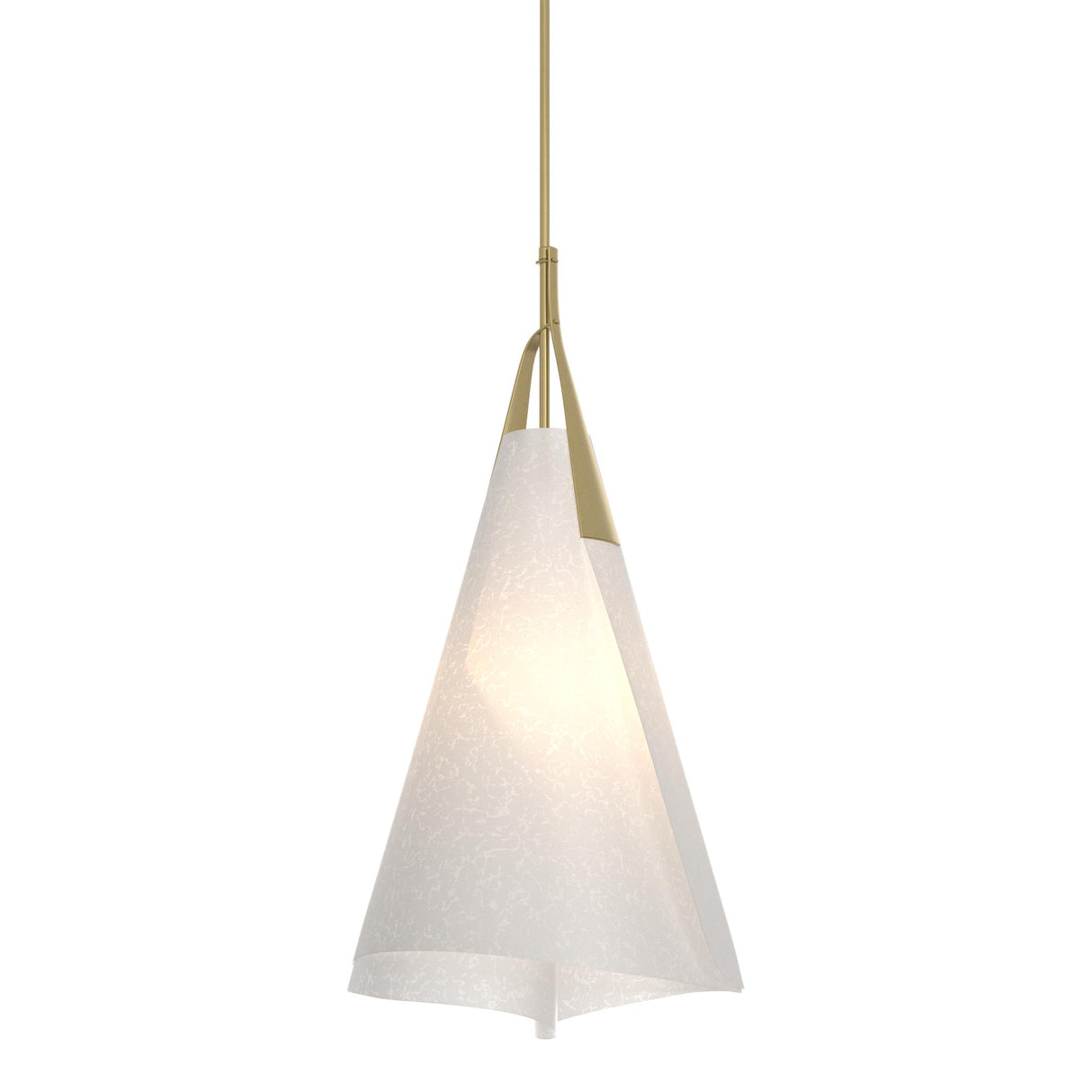 Hubbardton Forge 2011 Modern Brass Spun Frost (SH) Multi Mobius Tall Pendant