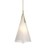 Hubbardton Forge 2011 Modern Brass Spun Frost (SH) Multi Mobius Tall Pendant