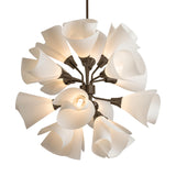 Hubbardton Forge 2021 Bronze Spun Frost (SH) Multi Mobius 16-Light Orb Pendant
