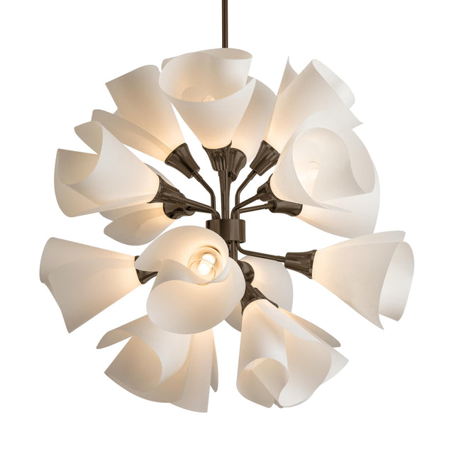 Hubbardton Forge 2021 Bronze Spun Frost (SH) Multi Mobius 16-Light Orb Pendant