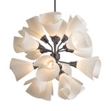 Hubbardton Forge 2021 Dark Smoke Spun Frost (SH) Multi Mobius 16-Light Orb Pendant