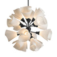 Hubbardton Forge 2021 Black Spun Frost (SH) Multi Mobius 16-Light Orb Pendant