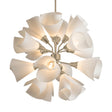Hubbardton Forge 2021 Soft Gold Spun Frost (SH) Multi Mobius 16-Light Orb Pendant