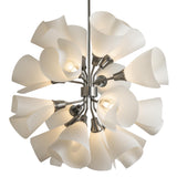 Hubbardton Forge 2021 Sterling Spun Frost (SH) Multi Mobius 16-Light Orb Pendant