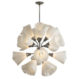 Hubbardton Forge 2021 Sterling Spun Frost (SH) Multi Mobius 16-Light Orb Pendant