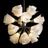 Hubbardton Forge 2021 Sterling Spun Frost (SH) Multi Mobius 16-Light Orb Pendant