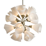 Hubbardton Forge 2021 Modern Brass Spun Frost (SH) Multi Mobius 16-Light Orb Pendant