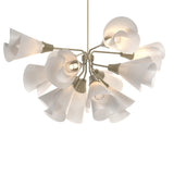Hubbardton Forge 2020 Soft Gold Spun Frost (SH) Multi Mobius 12-Light Pendant