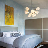 Hubbardton Forge 2020 Soft Gold Spun Frost (SH) Multi Mobius 12-Light Pendant
