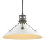 Hubbardton Forge 2022 Dark Smoke White Multi Henry Medium Steel Shade Pendant