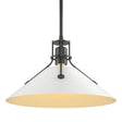 Hubbardton Forge 2022 Black White Multi Henry Medium Steel Shade Pendant