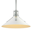 Hubbardton Forge 2022 Vintage Platinum White Multi Henry Medium Steel Shade Pendant