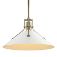 Hubbardton Forge 2022 Soft Gold White Multi Henry Medium Steel Shade Pendant