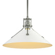 Hubbardton Forge 2022 Sterling White Multi Henry Medium Steel Shade Pendant