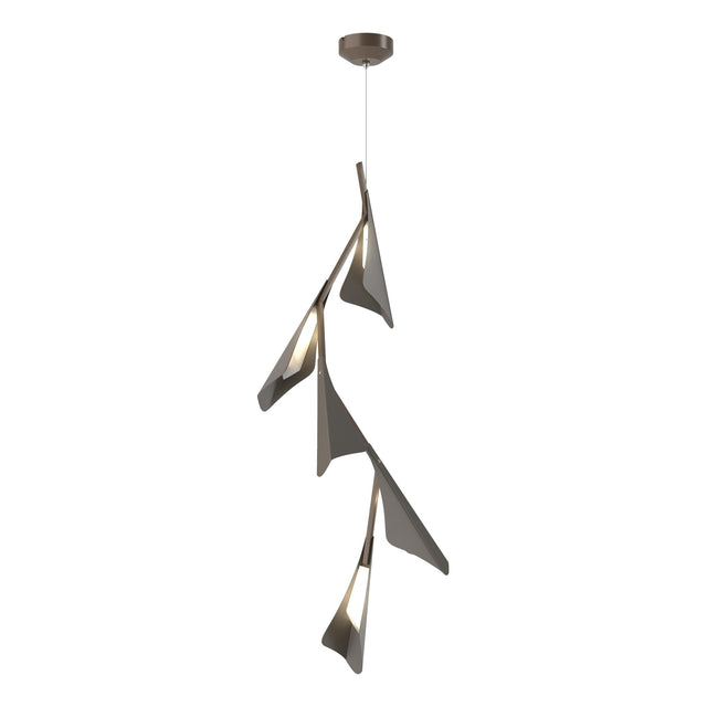 Hubbardton Forge 2020 Bronze Dark Smoke Standard Plume 5-Light LED Pendant