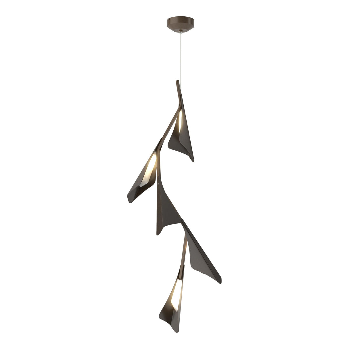 Hubbardton Forge 2020 Bronze Oil Rubbed Bronze Standard Plume 5-Light LED Pendant