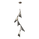 Hubbardton Forge 2020 Bronze Natural Iron Standard Plume 5-Light LED Pendant