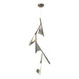 Hubbardton Forge 2020 Bronze Sterling Standard Plume 5-Light LED Pendant