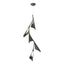 Hubbardton Forge 2020 Dark Smoke Black Standard Plume 5-Light LED Pendant
