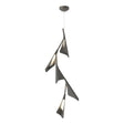 Hubbardton Forge 2020 Dark Smoke Natural Iron Standard Plume 5-Light LED Pendant
