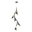 Hubbardton Forge 2020 Dark Smoke Natural Iron Standard Plume 5-Light LED Pendant