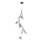 Hubbardton Forge 2020 Dark Smoke Vintage Platinum Standard Plume 5-Light LED Pendant