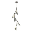 Hubbardton Forge 2020 Dark Smoke Sterling Standard Plume 5-Light LED Pendant