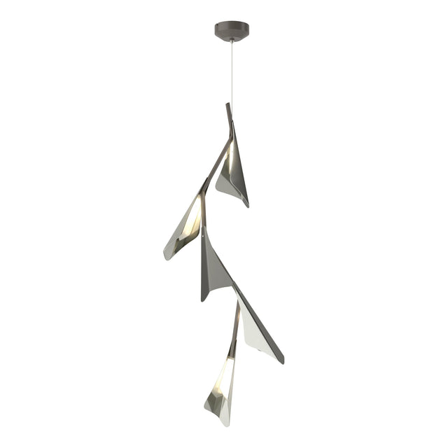 Hubbardton Forge 2020 Dark Smoke Sterling Standard Plume 5-Light LED Pendant