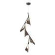 Hubbardton Forge 2020 Black Bronze Standard Plume 5-Light LED Pendant