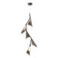 Hubbardton Forge 2020 Black Bronze Standard Plume 5-Light LED Pendant