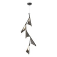 Hubbardton Forge 2020 Black Dark Smoke Standard Plume 5-Light LED Pendant