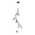 Hubbardton Forge 2020 Black Vintage Platinum Standard Plume 5-Light LED Pendant
