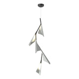 Hubbardton Forge 2020 Black Vintage Platinum Standard Plume 5-Light LED Pendant