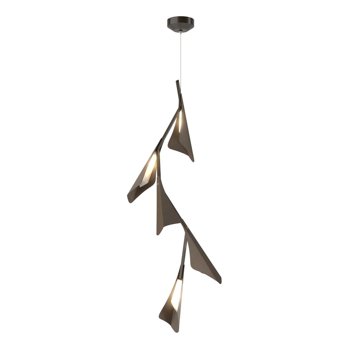 Hubbardton Forge 2020 Oil Rubbed Bronze Bronze Standard Plume 5-Light LED Pendant