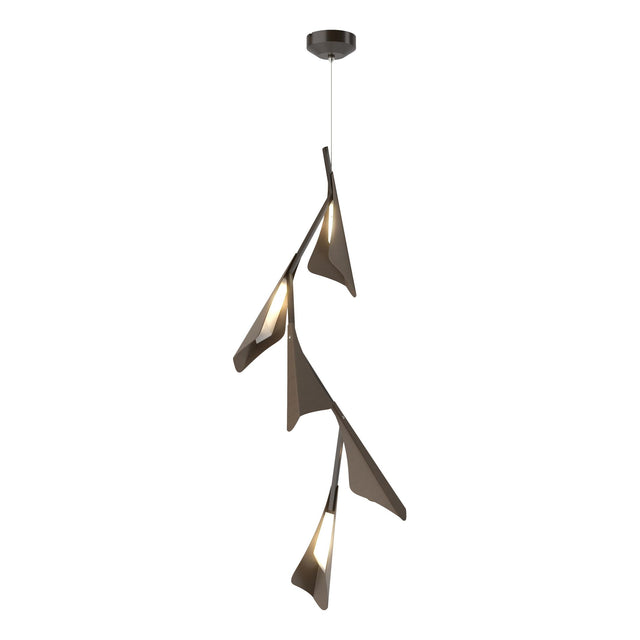 Hubbardton Forge 2020 Oil Rubbed Bronze Bronze Standard Plume 5-Light LED Pendant