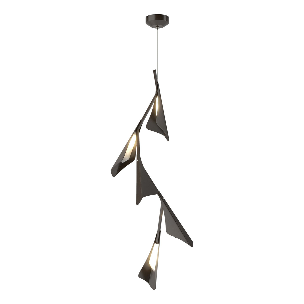Hubbardton Forge 2020 Oil Rubbed Bronze Oil Rubbed Bronze Standard Plume 5-Light LED Pendant