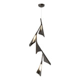 Hubbardton Forge 2020 Oil Rubbed Bronze Oil Rubbed Bronze Standard Plume 5-Light LED Pendant