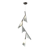 Hubbardton Forge 2020 Oil Rubbed Bronze Vintage Platinum Standard Plume 5-Light LED Pendant