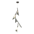 Hubbardton Forge 2020 Oil Rubbed Bronze Sterling Standard Plume 5-Light LED Pendant
