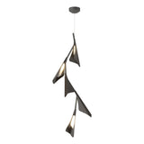 Hubbardton Forge 2020 Natural Iron Oil Rubbed Bronze Standard Plume 5-Light LED Pendant