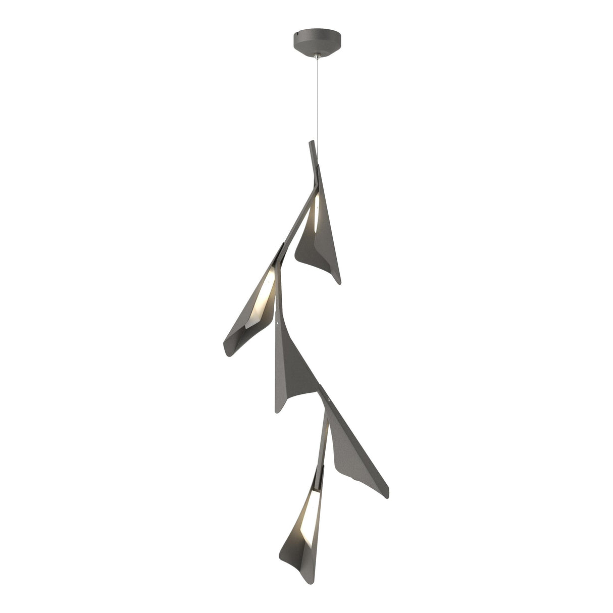 Hubbardton Forge 2020 Natural Iron Natural Iron Standard Plume 5-Light LED Pendant
