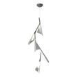 Hubbardton Forge 2020 Natural Iron Vintage Platinum Standard Plume 5-Light LED Pendant