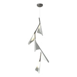 Hubbardton Forge 2020 Natural Iron Vintage Platinum Standard Plume 5-Light LED Pendant