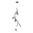 Hubbardton Forge 2020 Natural Iron Sterling Standard Plume 5-Light LED Pendant
