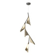 Hubbardton Forge 2020 Natural Iron Soft Gold Standard Plume 5-Light LED Pendant